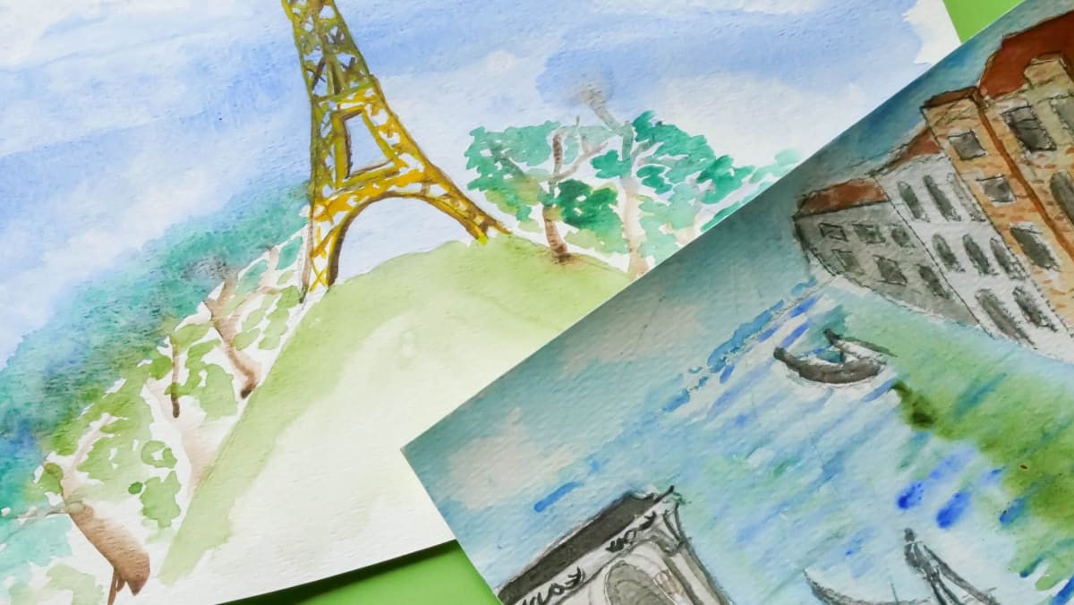 For 8 - 11 year olds: Learn how to paint a landscape scene